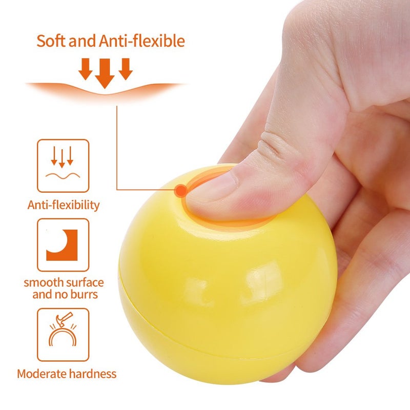 PlayMaty Play Ball Pool Pit Balls - 2.36inches Phthalate&BPA Free Plastic Ocean Transparent Balls for Kids Toddlers and Babys for Playhouse Play Tent Playpen Pool Party Decoration Pack of 70 (Yellow) - Image 2